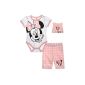 Disney Minnie baby bodysuit with pink pants and hood (Clothing)