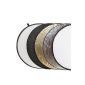 Delamax 5in1 folding reflectors Set - 107cm Ø - gold, silver, black ...