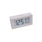 BestOfferBuy calendar temperature Date Time Big Screen Alarm Clock White