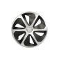 Wheel covers Set Rocco, set of 4, 40.64 cm (16 inches) Silver Black (Automotive)