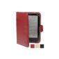 The original Gecko Covers Tolino Vision 2 Case and Tolino Vision Case for E-reader Ebook Bertelsmann worldview Thalia Telekom Hugendubel Cover Case bag in the color red / dark - in a practical book style and with automatic wake / standby - function / Sleep mode / sleep mode - Sleep Cover (Electronics)