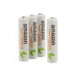 AmazonBasics Pre-charged Ni-MH batteries AAA (1,000 cycles typical 800 mAh, minimum 750 mAh) 4 piece (electronics)