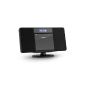 OneConcept V-13 - Stereo ultra-flat with radio, CD-MP3 player and USB ports (AUX, alarm clock, AM / FM) - Black (Electronics)