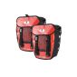 IDEAL HITEC Doppelpacktasche Gepäcktragertaschen Tailbags waterproof red / black (Misc.)