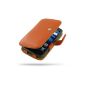 LG Optimus LTE Leather Case - P930 / P935 / P936 - Book Type (Orange) by PDair (Office supplies & stationery)