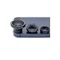 Patuoxun magnetic lens for iPhone 5/4 / 4s, Galaxy S2 / S3 / S4, HTC One M7 (3 in 1 Set: fisheye lens, wide-angle, micro lens) black black (Electronics)