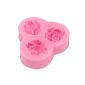 niceeshop (TM) 3 Rose shape silicone fondant cake mold cookie cutter, Random Color (household goods)