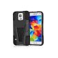 Coque Samsung galaxy S5, S5 Black Hull SUPAD® robust double layer silicone Armor Case With Kickstand Ultra Slim case for Samsung Galaxy i9600 S5 SV (Electronics)