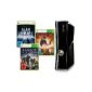 Xbox 360 - Konsole Slim 250 GB + Alan Wake, Halo Reach and Fable III (DLCs), glossy black (console)