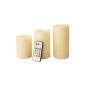Mooncandles - Three candles in columns 4, 5 and 6 inches flavored with vanilla flameless color changing with remote control and timer (Kitchen)