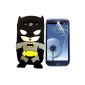 3D Batman silicone Handyschutzhülle + Screen Protector for Samsung Galaxy S3 i9300 Black (Electronics)