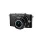 Olympus Pen E-PM1 camera system (12 megapixels, 7.6 cm (3 inch) display, image stabilized) black with 14-42mm and 40-150mm lenses (Electronics)