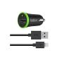 Belkin F8J026bt04-BLK Micro USB Car Charger 1 Amp comes with Lightning 1.2m cable for iPhone 5, iPad Mini, iPod Touch 5G, iPod nano 7G (Wireless Phone Accessory)