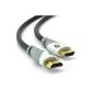 HDMI cable Flexible 1.4 - 2M - Compatible new standard HDMI 2.0 - 2160p Ultra HD (4K) / Full HD 1080p - High performance with 3D, Ethernet and Audio Return Channel (ARC) - Flexible PVC jacket and triple shielding.  (Electronic devices)