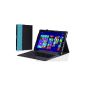 Moko Microsoft Surface Pro 3 Case - Case end and foldable Tablet Microsoft Surface Pro 3 12 Inches, BLACK & BLUE (Electronics)