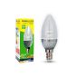 MAILUX CAF11042 LED energy saving lamp | candle | E14 | 4 Watt | clearly | 320 lm | 130 ° | warm white 2700 K | replaces 30 Watt | 1-pack