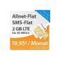 DeutschlandSIM LTE M [SIM, Micro SIM and nano-SIM] monthly termination (2GB LTE data Flat with max. 50 Mbit / s, telephony Flat, SMS-Flat, 19,95 Euro / month) O2 network ( Accessories)