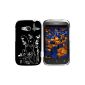 mumbi Butterfly Flowers Case HTC Desire C Cases (Hard Back) Butterfly Black (Wireless Phone Accessory)