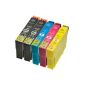 5 cartridges compatible for Epson T2701 XL - T2704 Epson WorkForce WF3620DWF WF3640DTWF WF7110DTW WF7610 WF7620 DTWF (Office supplies & stationery)