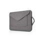 Plemo jacket nylon fabric envelope bag shoulder bag for 35.8 cm (14 inch) laptop / notebook computer, Grey (Electronics)