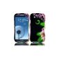 SODIAL (WZ.) Green flower design hard case Handyhuelle protective bag Case Skin for AT & T Samsung Galaxy S3 i9300 I747 (Wireless Phone Accessory)