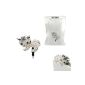 VCOER Strass Chat Universal Plug anti-dust jack 3.5mm Jack / Listening Mobile Phone / Mobile and Tablet PC - White Crystal Black - iPhone 4 4G 4S 5G 5S 5C, iPad 2 3 4 ipad mini ipad ipad air 5, Samsung Note 2 N7100, i9220, N9000 Note3 N9005, i9100 Galaxy S3 i9300, i8190 S3 Mini, i8262D, S2 i9100, i9268, i9500 Samsung Galaxy S4 i9505 i9268, i9600 S5, G3502, HTC One X M7 M8, TC X920e, Nokia Lumia 920 925 928 520 N920, Sony L36h Xperia L39H, LG Nexus 4, Samsung Tab 10.1 '' P7510 P7300 P6800 P6200 P3100 (Electronics)