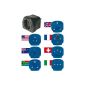 Brennenstuhl travel plug / adapter set with 10 A fuse black / blue, 1508160 (tool)