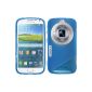 Silicone Case for Samsung Galaxy K Zoom - S-style blue - Cover PhoneNatic ​​Cover + Protector (Electronics)