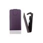 Flip Case Pouch Cover Case Mobile Phone Case in lilac / purple for Samsung Galaxy Wonder / W GT-i8150 incl. World-of-art stylus (electronic)