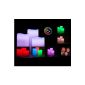 LED real wax candles pillar candles set of 3 with remote control RGB color change 12 colors available (household goods)