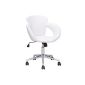 SixBros.  Design stool Stools Stool Office Chair White - M-65335-1 / 725