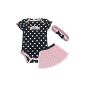 EFF baby girl 3pc set bodysuits / Wickelbody tutu skirt bodysuit dress with headband 6-24M (Baby Product)