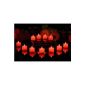 PK Green Set of 12 battery candles, flameless, red LED - floodlights