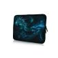Luxburg® Design Laptop Case Laptop Case Tablet PC eBook Reader Pocket to 8.1 inches, Motive: Fantasy Dragon