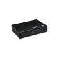 LCS - SPLITTER HDMI 1.4 - HDMI Hub 2 ports 1x2 - 1 HDMI source to 2 screens - Full HD 1080p - Optimized 3D - Integrated Amplifier - Gold plated connectors - Certified HDCP - Metal case compatible with all TVs (Electronics)