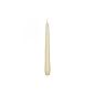 1 large tapered candle EIKA panel candle 250 x 25 mm with 25% stearic champagne cream rod candle
