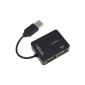 USB 2.0 4-Port Hub Smile - Hub - 4 x Hi-Speed ​​USB, Black, UA-0139 (optional)