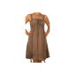 07663 Women Women linen dress, 100% linen, brown, blue, pink, white, black, green, red, beige, Gr.  M, L, XL, XXL, 3XL.  (Textiles)