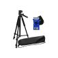 184 cm Photo / Video travel tripod with extra quick release plate, and Deluxe Carrying Case for Canon, Nikon, Sony, Olympus, Pentax, Samsung, Panasonic, Kodak, Fujifilm Digital Cameras & Camcorders with HeroFiber® cleaning cloth (Electronics)