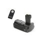 Battery Grip for Canon EOS 650D, 600D and 550D as BG-E8 replacement in original quality for 1-2 piece LP-E8 or 6 AA batteries + 1x Infrared remote control!  (Electronics)