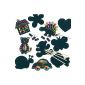 Set of 10 Decorations magnetic Scratch - Scratch Art with different designs - provided scraping tool (Toy)