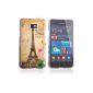 tinxi® Silicone Case for Samsung Galaxy S2 i9100 case cover holster cover patterns Eiffel Tower (Electronics)