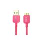 EZOPower Micro USB 3.0 Sync Data Transfer Cable - 2 meters / Pink For Samsung Galaxy Note 3 III / Galaxy S5 / Pro 12.2 inch Galaxy Note Tablet Smartphone (Electronics)