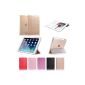 Jiam Ultra Slim Flip Case Book Cover Shell PU Leather Case with Stand Cover for Apple iPad Air 2 / iPad 6 / 2014+ Screen Protector + Stylus-Or (Electronics)