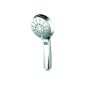 LED shower shower head 3 colors color change 5X functions Thermometer Chrome