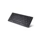 Anker® Ultra Slim Wireless bluetooth mini keyboard (German) for smartphones and tablets - black (Electronics)