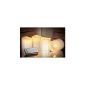 4 pcs.  Set Flameless LED candles, cream with remote control, made of wax (Electronics)