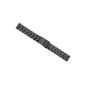 Minott Watchband Watch Strap solid stainless steel bracelet PVD black, matt 23471, bridge width: 22mm (clock)
