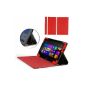MiTAB- Flip Case in red leather bycast Rt. & Microsoft Surface Windows 8 Pro 10.6 Inch Tablet (not compatible with Surface Pro) (Electronics)