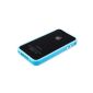 kwmobile® TPU Silicone Bumper with aluminum buttons for Apple iPhone 4 / 4S in light blue - Empower your Smartphone (Wireless Phone Accessory)